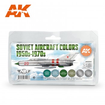 AK Interactive 3G Air Series - Soviet Aircraft Colors 1950s-1970s SET 3G AK11743